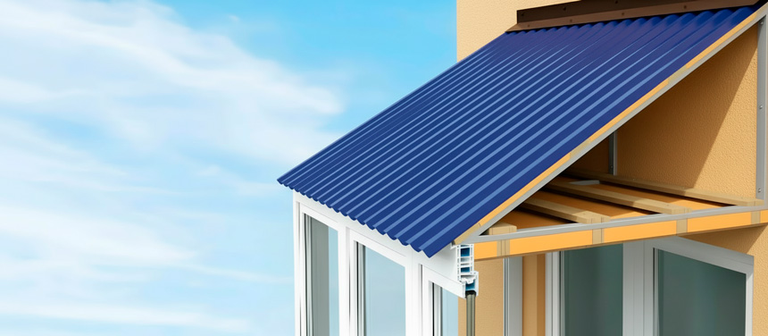 Крыша на балкон